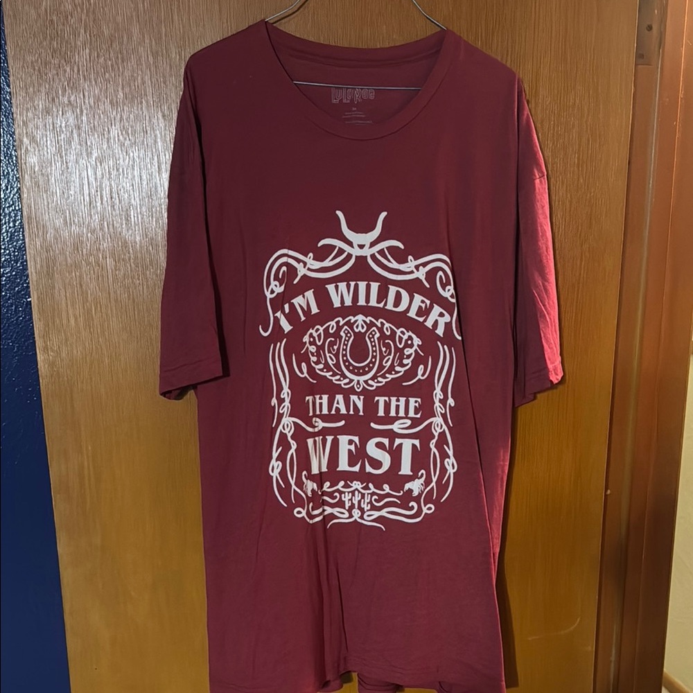 LuLaRoe Burgundy Graphic Tee